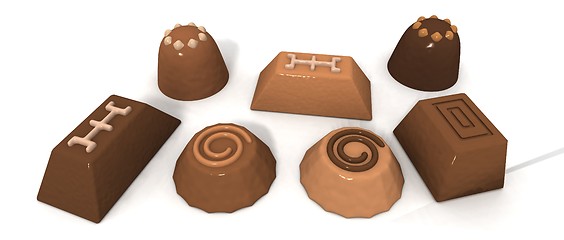 Image showing chocolate pralines