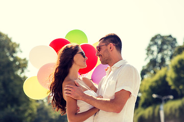 Image showing smiling couple in city