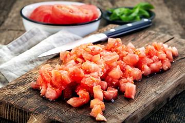 Image showing chopped tomatoes