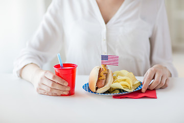 Image showing woman celebrating american independence day