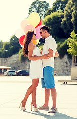 Image showing smiling couple in city