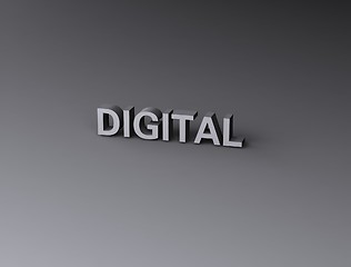 Image showing 3d text on background