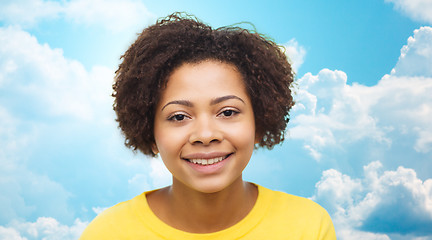 Image showing happy african american young woman face