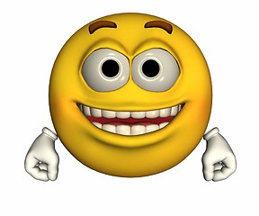 Image showing 3d animation smile face