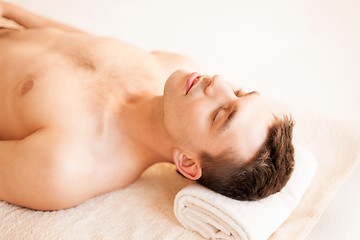 Image showing man in spa