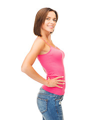 Image showing woman in blank pink tank top