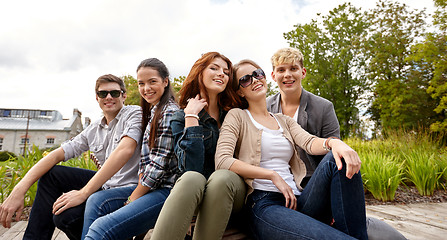 Image showing group of students or teenagers hanging out