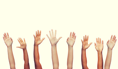 Image showing human hands waving hands