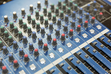 Image showing control panel at recording studio or radio station