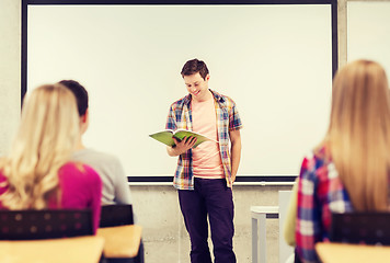 Image showing group of smiling students in classroom