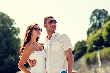 Image showing smiling couple in park