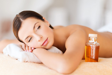 Image showing happy woman in spa salon