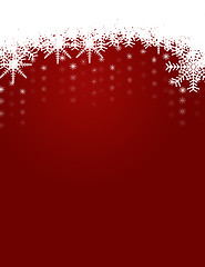 Image showing Winter and Christmas Background with Snowflakes