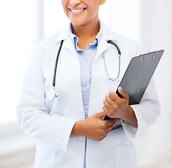 Image showing african female doctor in hospital