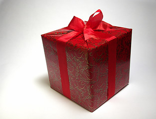 Image showing Gift box with red bow