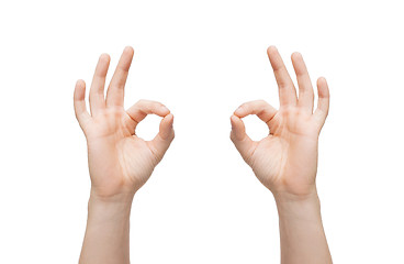 Image showing man hands showing ok sign