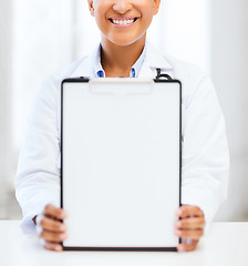 Image showing doctor with blank prescription