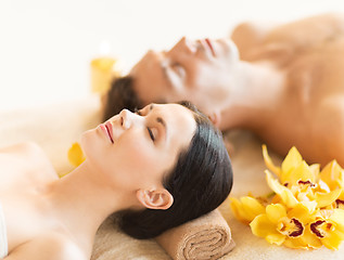 Image showing couple in spa