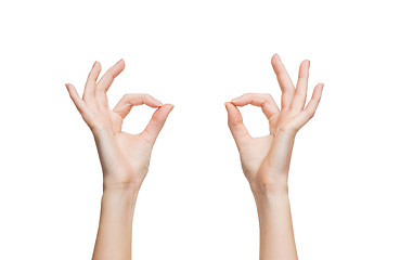 Image showing woman hands showing ok sign