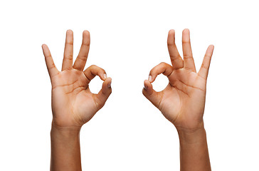 Image showing woman hands showing ok sign