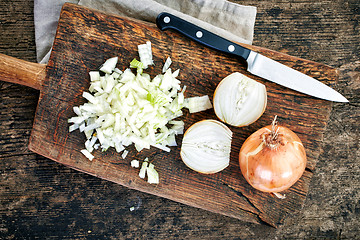 Image showing chopped onions