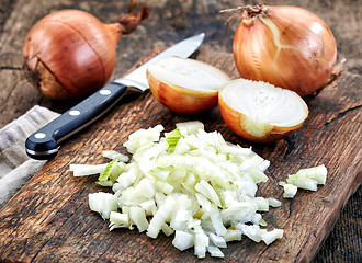 Image showing chopped onions