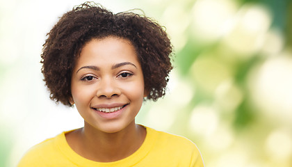 Image showing happy african american young woman face