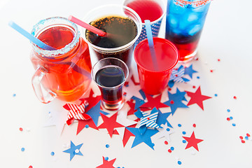 Image showing drinks on american independence day party