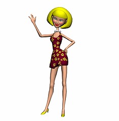 Image showing 3d animation women character