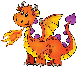 Image showing Orange happy dragon