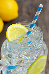 Image showing water with lemon