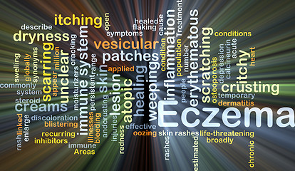 Image showing Eczema background concept glowing