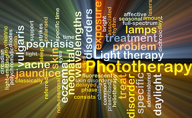 Image showing Phototherapy background concept glowing