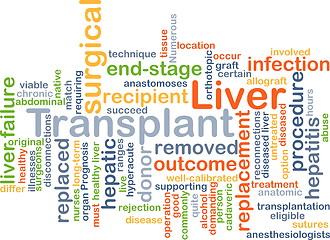 Image showing Liver transplant background concept