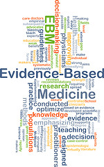 Image showing Evidence-based medicine EBM background concept