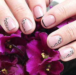 Image showing Decorated nails