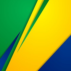 Image showing Vector bright abstract background in Brazilian colors