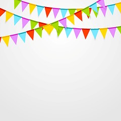 Image showing Party flags celebrate bright abstract background