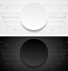 Image showing Abstract vector tech banners