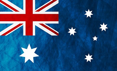 Image showing Australian grunge flag