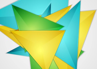 Image showing Bright abstract vector triangles design