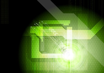 Image showing Modern technical green vector background