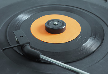 Image showing Vinyl record on turntable