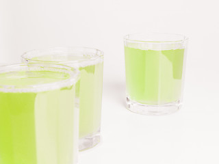 Image showing Green apple juice