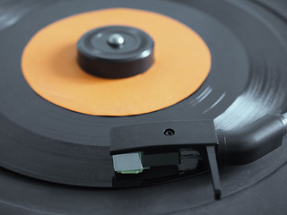 Image showing Vinyl record on turntable