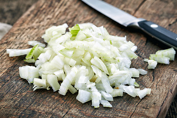 Image showing chopped onions