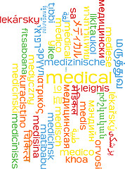 Image showing Medical multilanguage wordcloud background concept