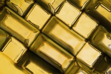 Image showing golden bricks texture