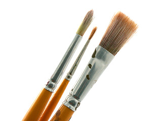 Image showing painting brushs on white background