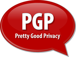 Image showing PGP acronym definition speech bubble illustration